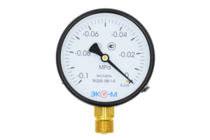 Манометр (Вакуумметр) Экомера МД02-100мм -0,1...0 МПа G1/2 1