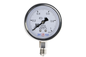 Манометр коррозионностойкий ЭКОМЕРА МД90-63мм 0..1МПа G1/4 (Гидрозаполненный) 1