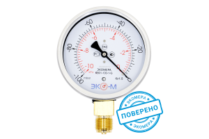 Манометр Экомера КВ-100мм -10...0 кПа G1/2 1
