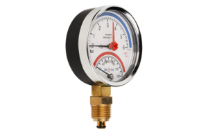 Термоманометр Экомера МД04-63мм 0..6 бар 0..120С G14 с переходником на G1/2 2
