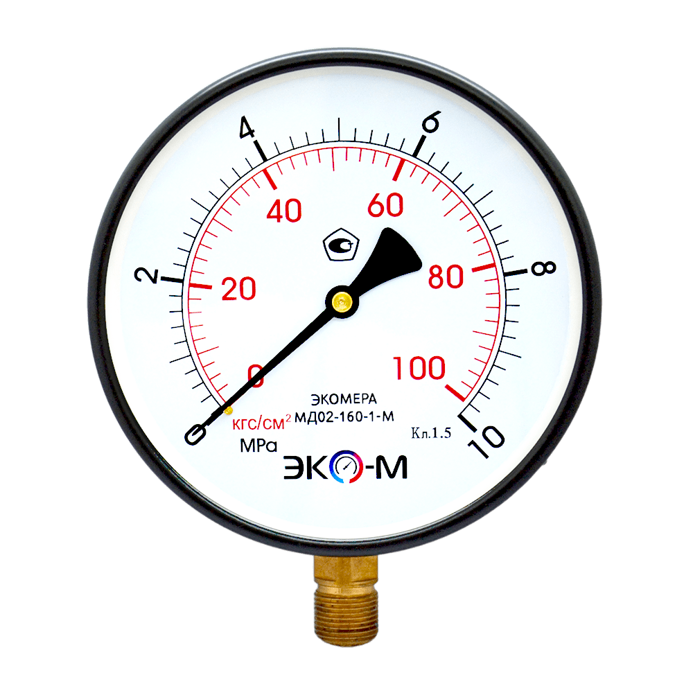 Экомера-МД02-160-1-M-10-min Манометр Экомера МД02-160мм 0..10МПа М20*1,5 1