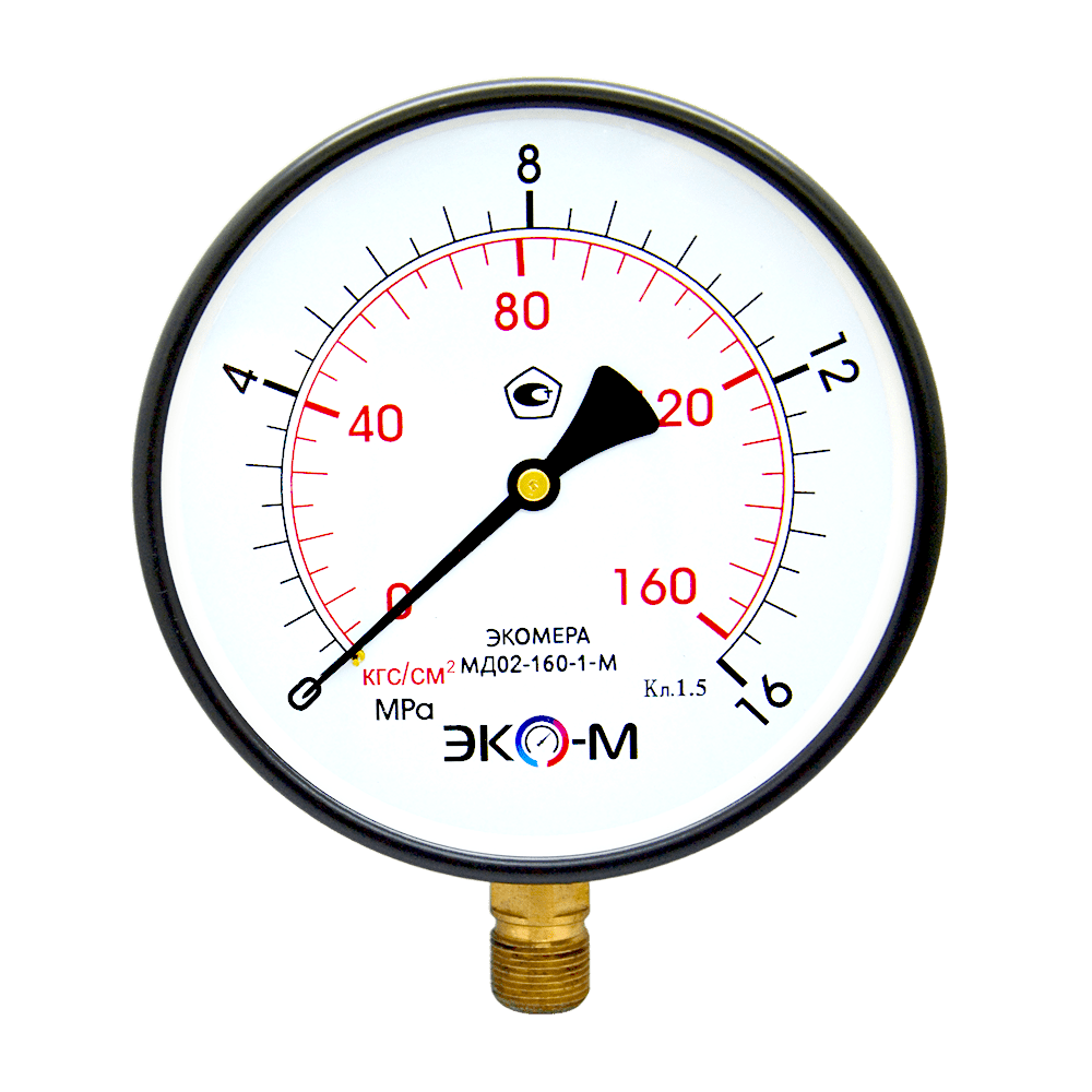 Экомера-МД02-160-1-M-16-min Манометр Экомера МД02-160мм 0..16МПа М20*1,5 1
