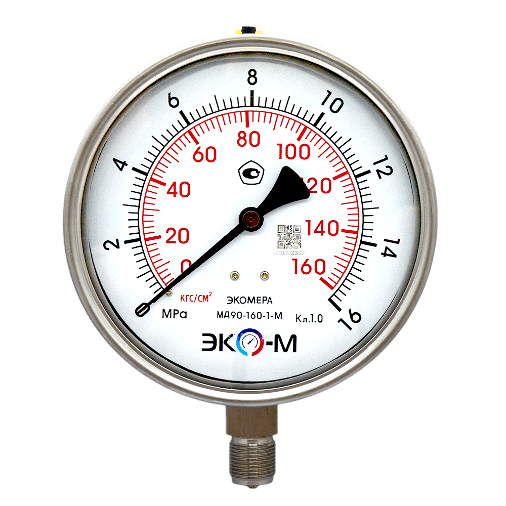 Экомера-МД90-160-1-M-16-min Манометр Экомера МД90-160мм 0..16МПа М20*1,5 (для гидрозаполнения) 1