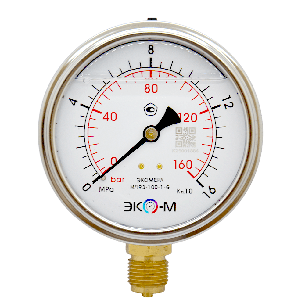 Экомера-МД93-63-1-G-16-min Манометр Экомера МД93-100мм 0..16МПа G1/2 (Гидрозаполненный) 1